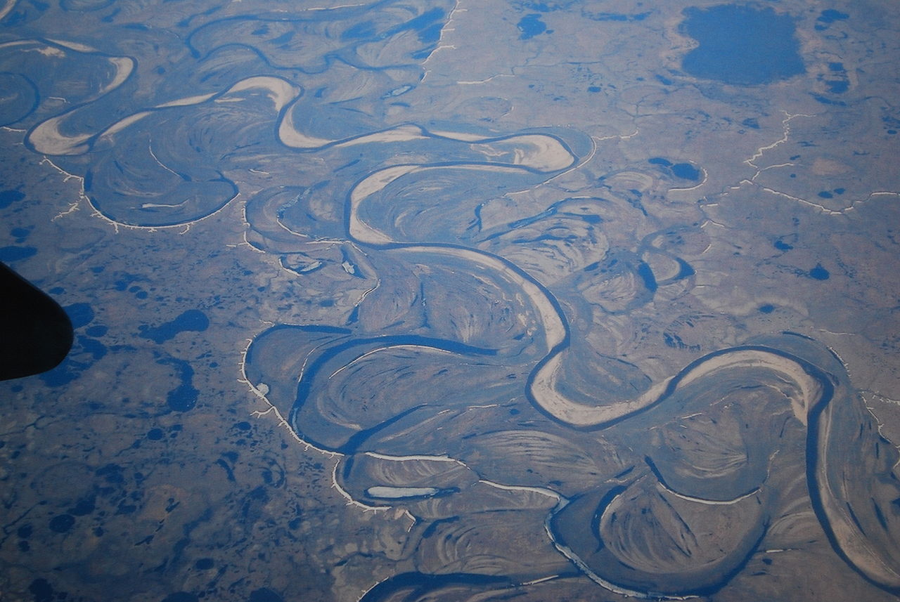 Oxbow lake, Yamal Peninsula, Russia