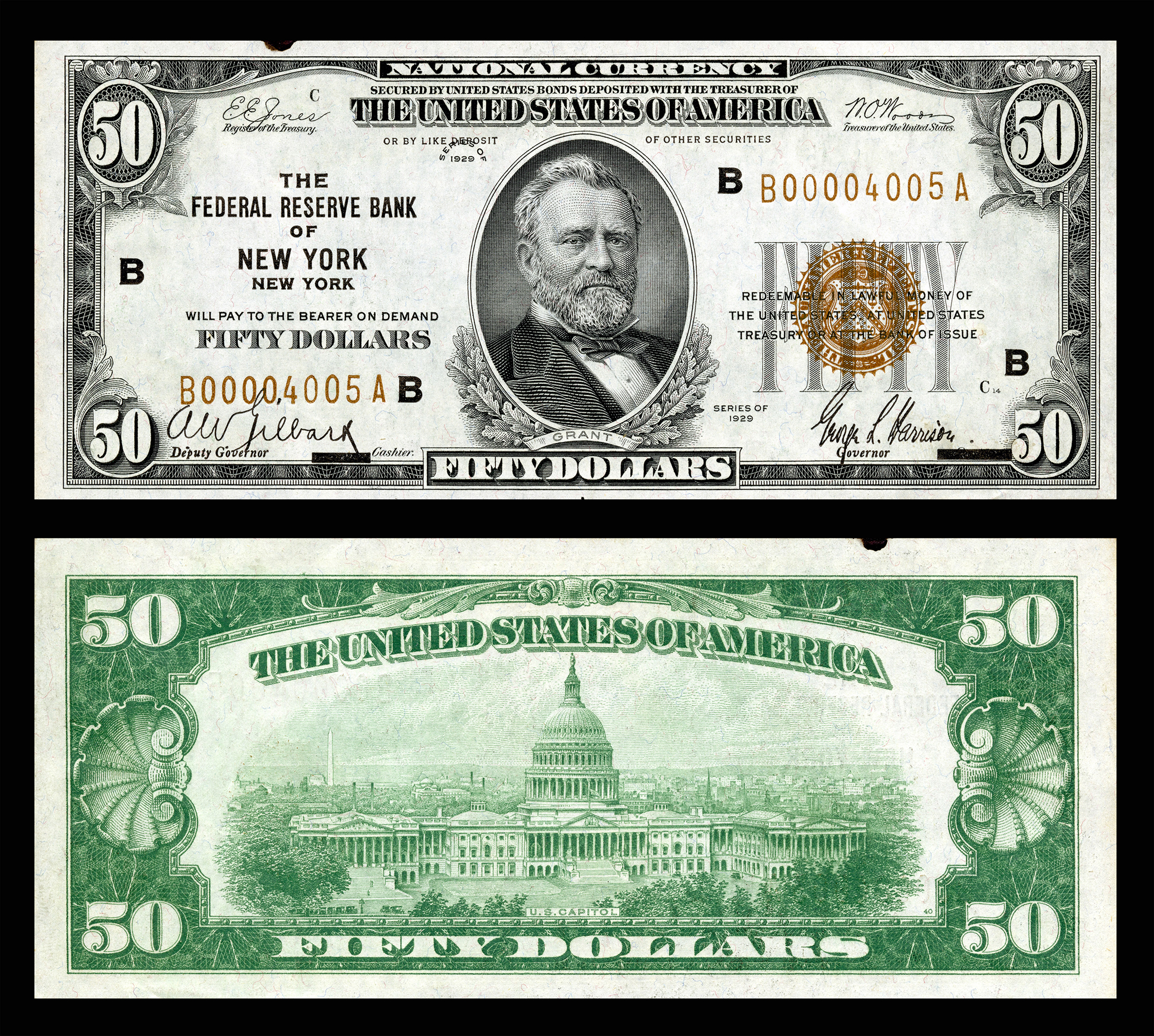 $50 Federal Reserve Bank Note (1929) depicting Ulysses S. Grant - Futures