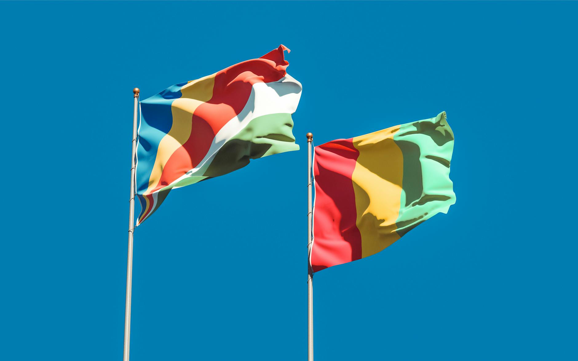 flag of Guinea and flag of Seychelles
